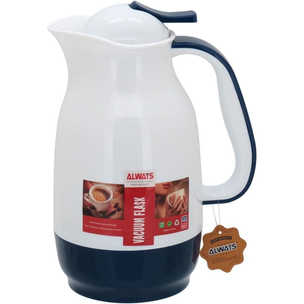 Alwa Garrafa Térmica 26X18X13Cm 1L Plástico Azul Ampola Vidro