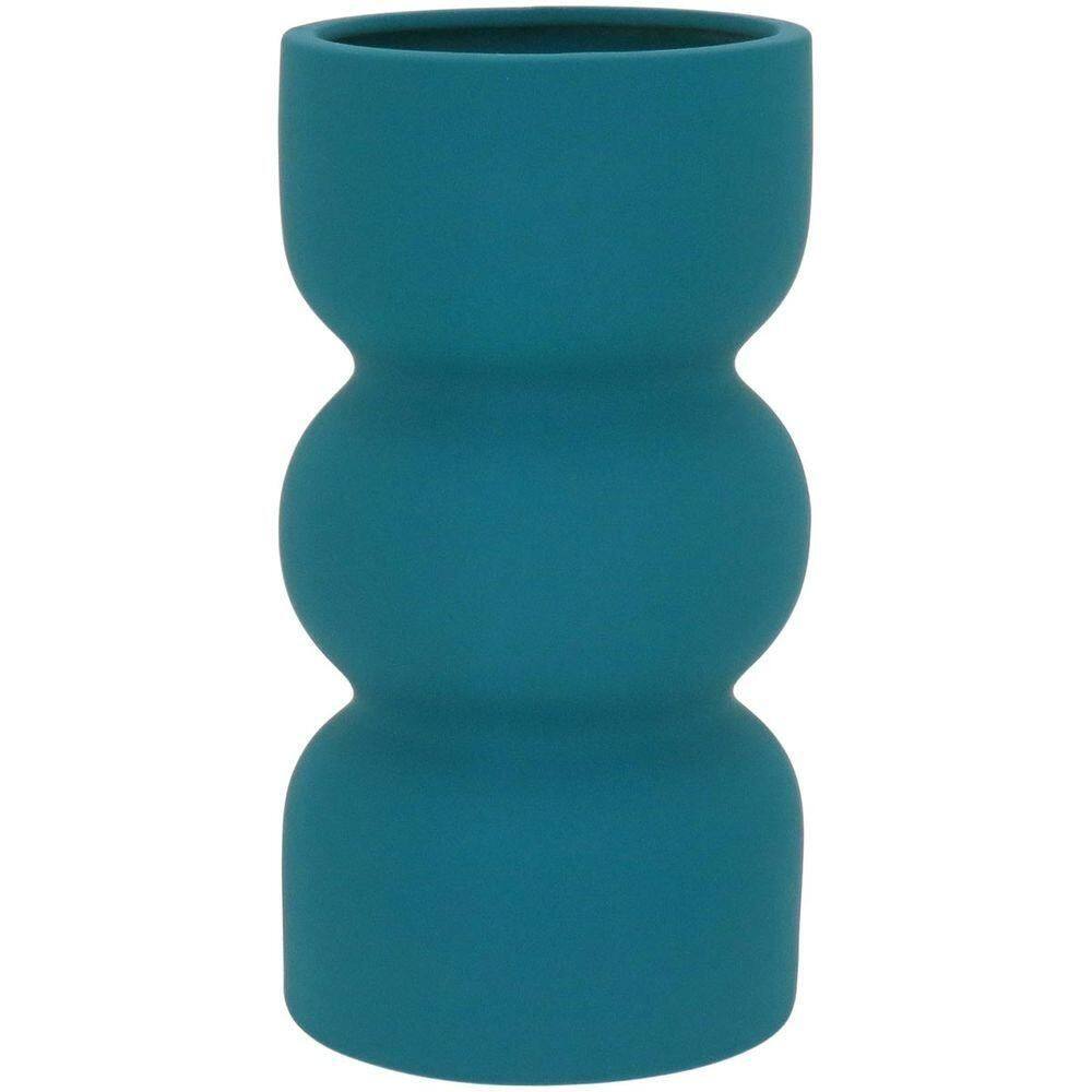 Noela Vaso 20X11X11Cm Cerâmica Azul