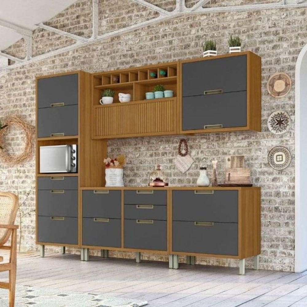 Cozinha Imperatriz 5 Pcs Freijo/grafite Nesher