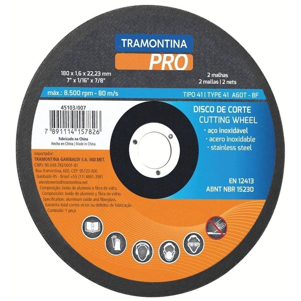 Disco De Corte Fino Para Aço Inox E Materiais Endurecidos 10” Tramontina Pro Tramontina