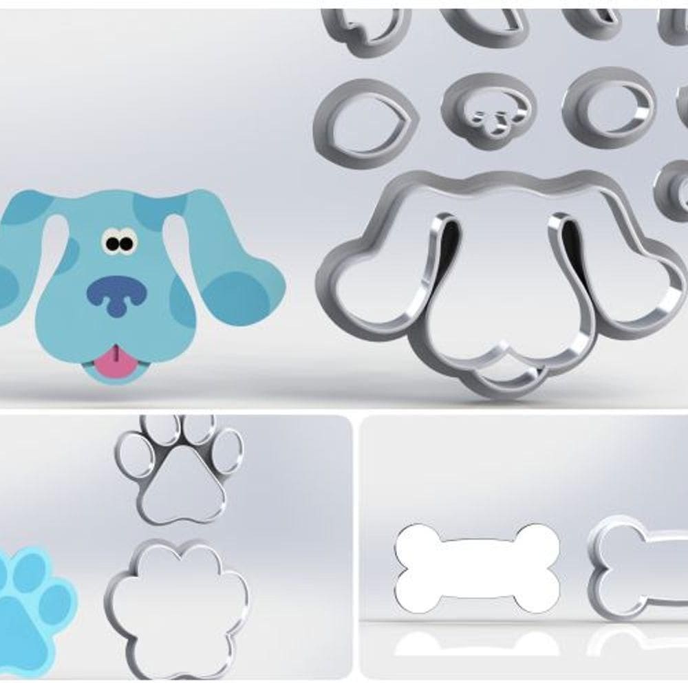 Cortador Kit Blues Clues 3 Modelos Tamanho 5cm