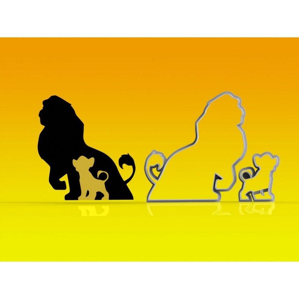 Cortador Rei Leão Mufasa e Simba 10cm Tamanho 10cm