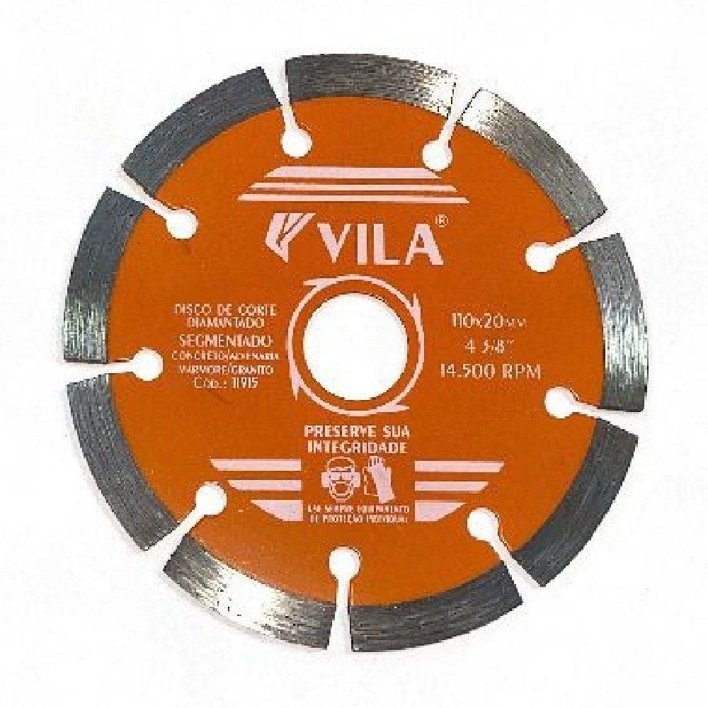 Disco De Corte Diamantado Segmentado 110x20mm - Vila