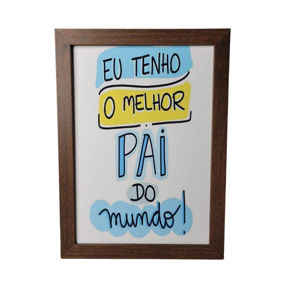 Quadro Decorativo Pai Em Mdf Para Quarto/sala (33x24,5) Marrom - Quadro 1
