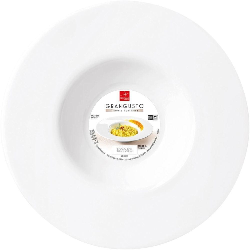 Bormioli Rocco Grangusto Prato Risotto 5X27X27Cm Vidro Temperado Branco