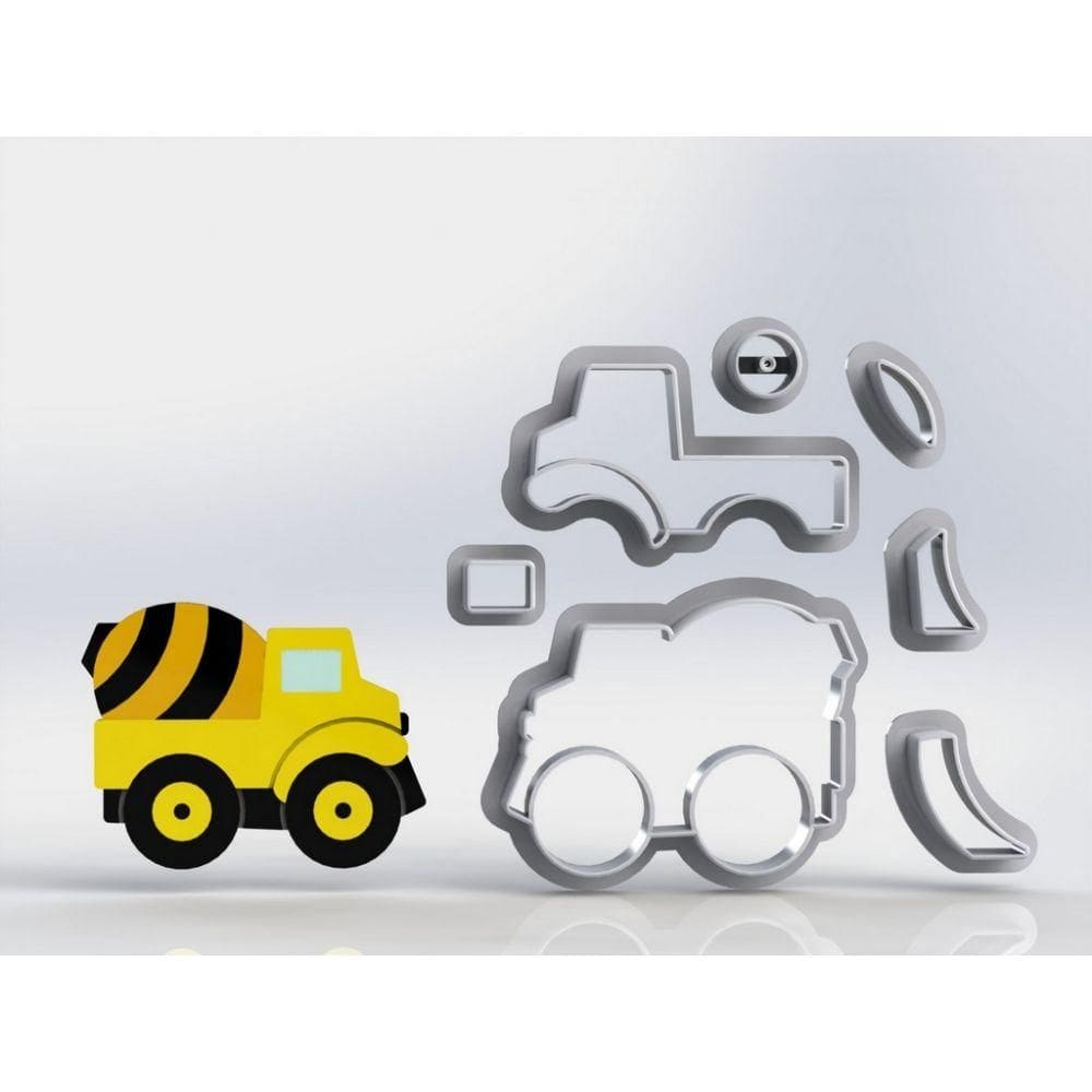 Cortador Obra Construção Caminhão Betoneira Modular Tamanho 5cm
