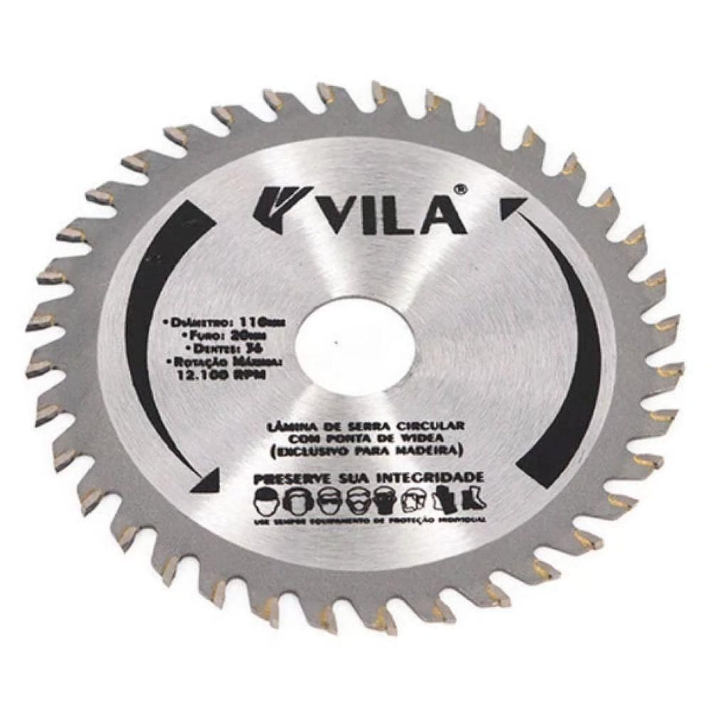 Disco De Serra Circular Widea 110x20mm C/ 36 Dentes - Vila