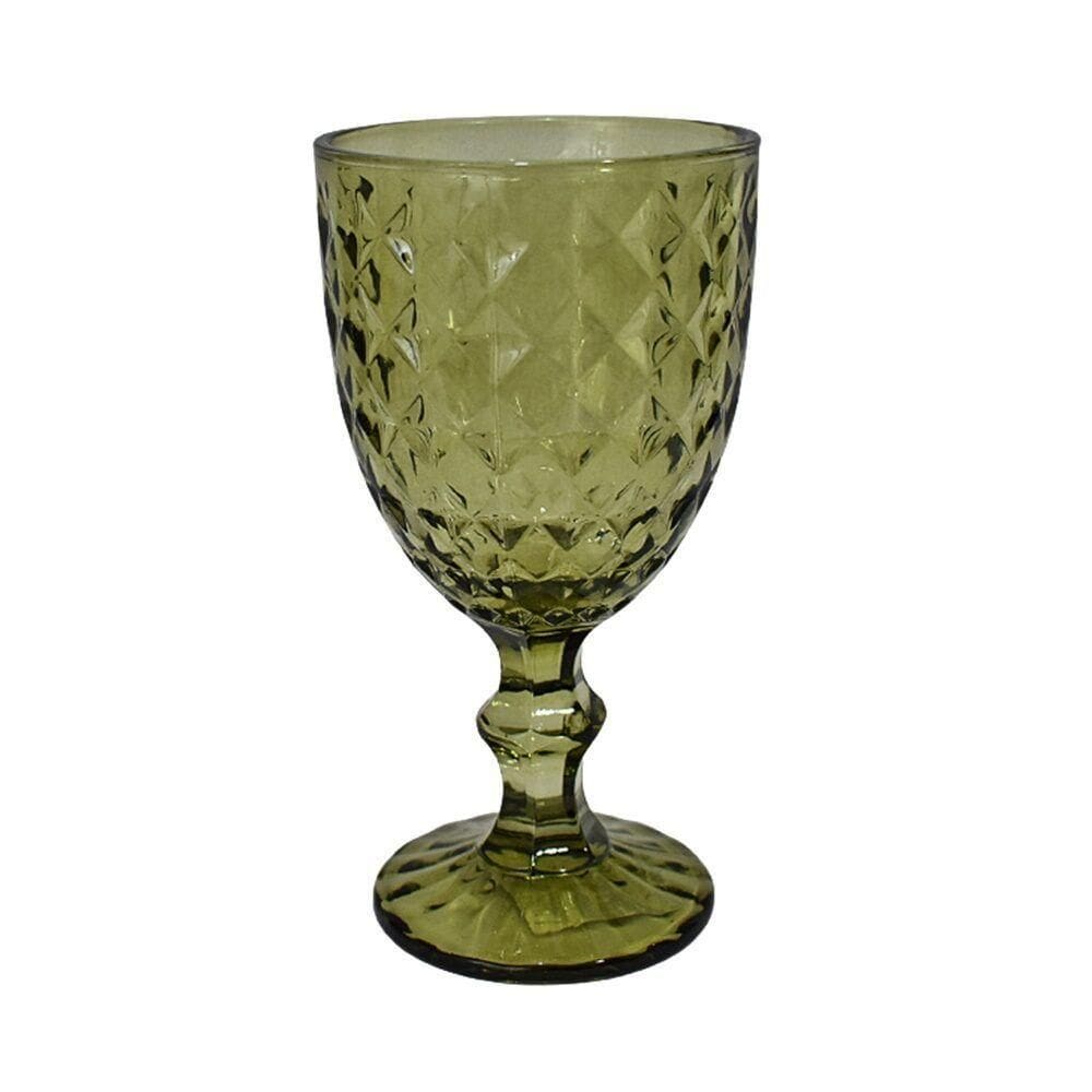 Taça Vidro água Roman Verde Wolff 345ml