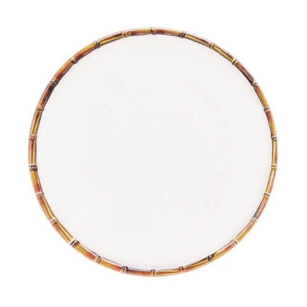 Sousplat Borda De Bambu Melamina Branco 33cm Bon Gourmet