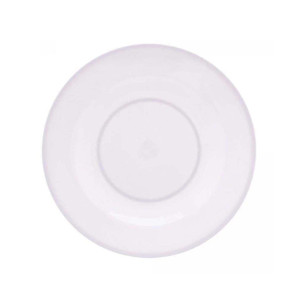Prato De Sobremesa Melamina Milão Branco 18cm