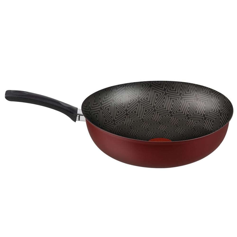 Frigideira Wok Rochedo Facilita Vermelho 28cm
