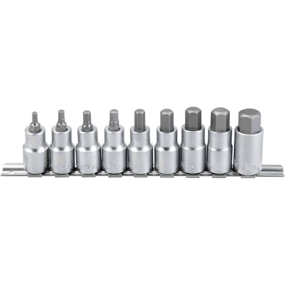 Jogo Soquete Sextavado 1-2`` 4-7mm Com 9 Pecas Vonder