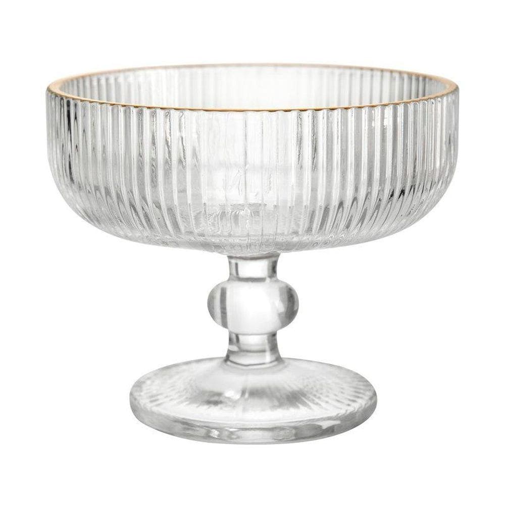 Taca De Sobremesa Lines Gold 250 Ml 10 Cm Home Style