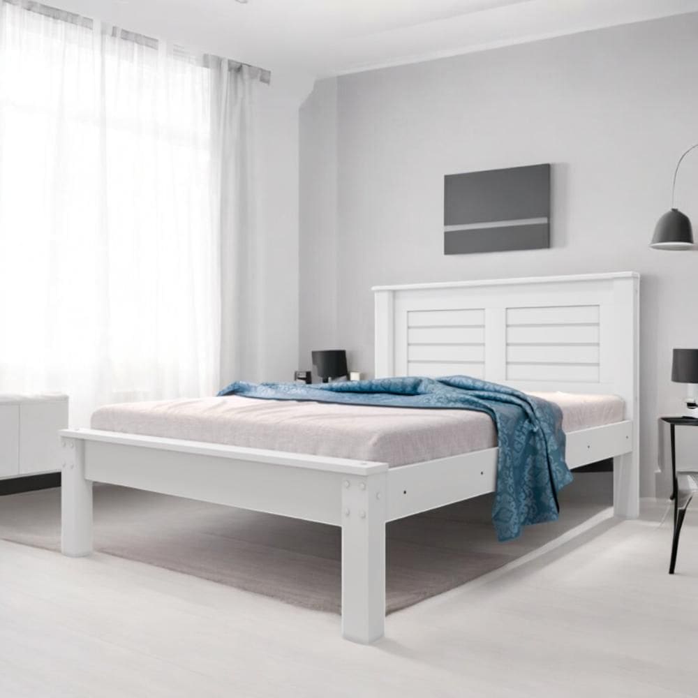 Cama Casal Confortável e Moderna Milena Branca