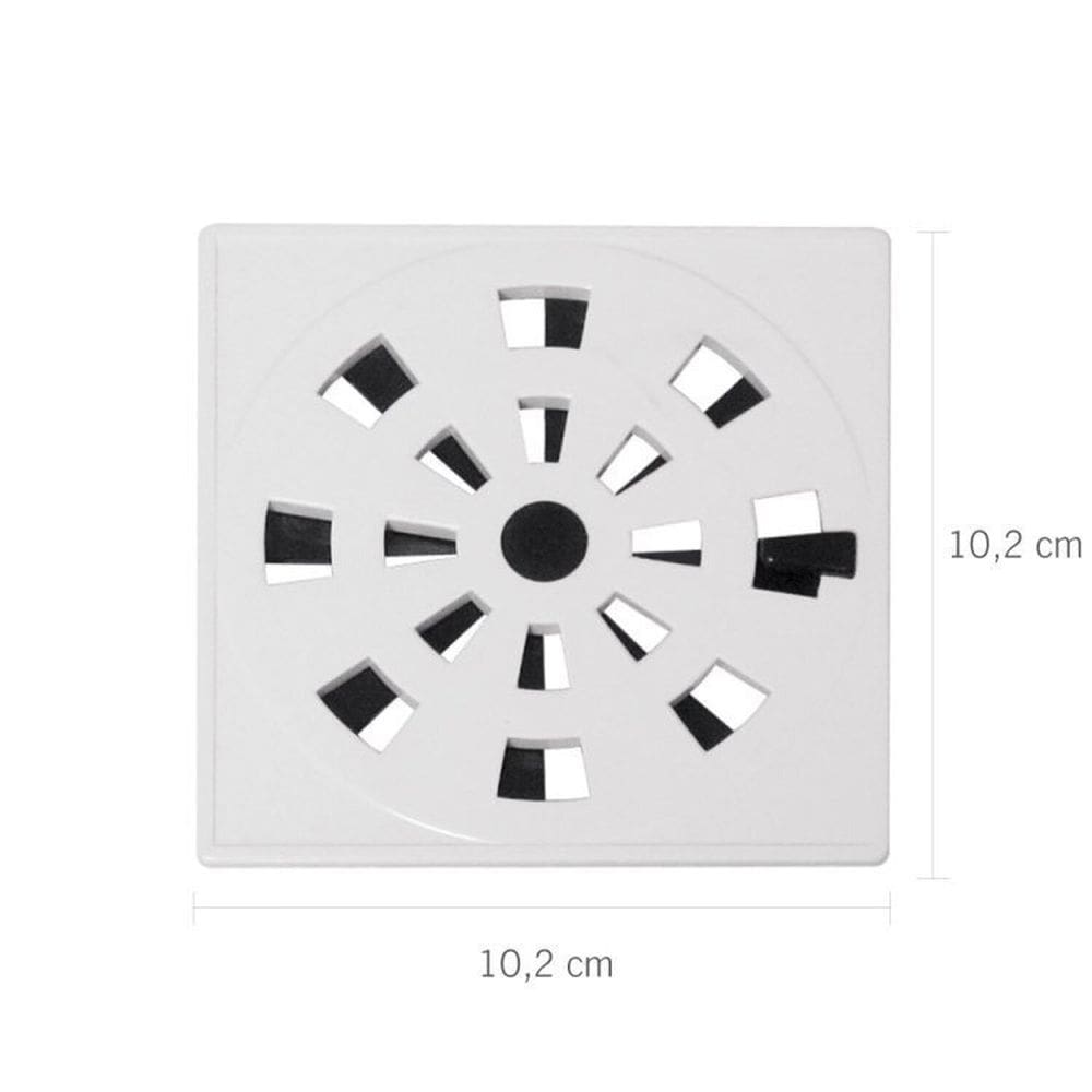 Kit com 7 Grelha Quadrada10,2 x 10,2cm com Anti-Inseto PVC Astra Branco