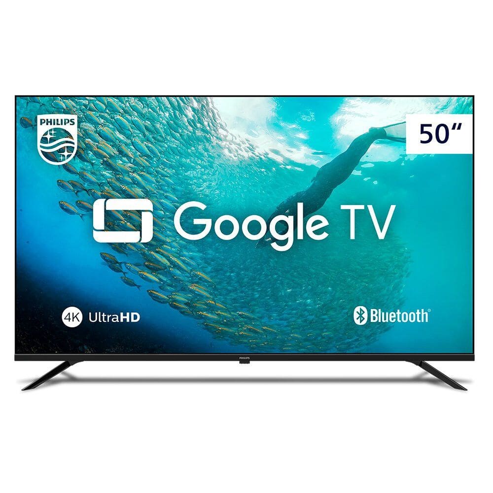 Smart TV Philips 50 4K UHD, Google TV, Dolby Audio - 50PUG7019/78