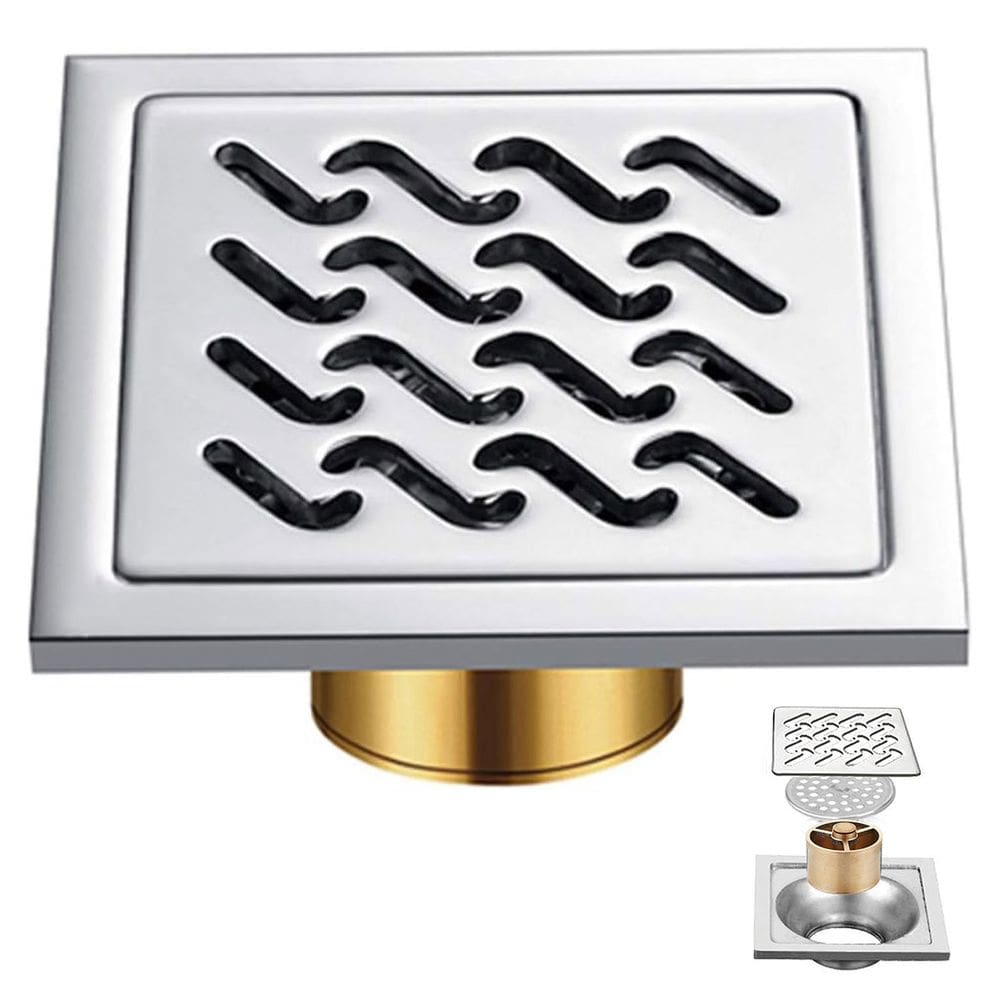 Ralo Inox 10x10 Banheiro Lavabo Anti Odor Anti Inseto Lavanderia Quintal Higienico Resistente Duravel Anti Corrosao