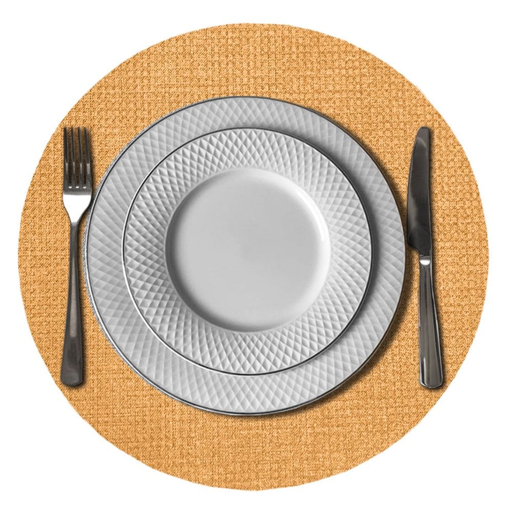 4 Jogo Americano Redondo Sousplat Mesa Posta Luxo Vie Ljc