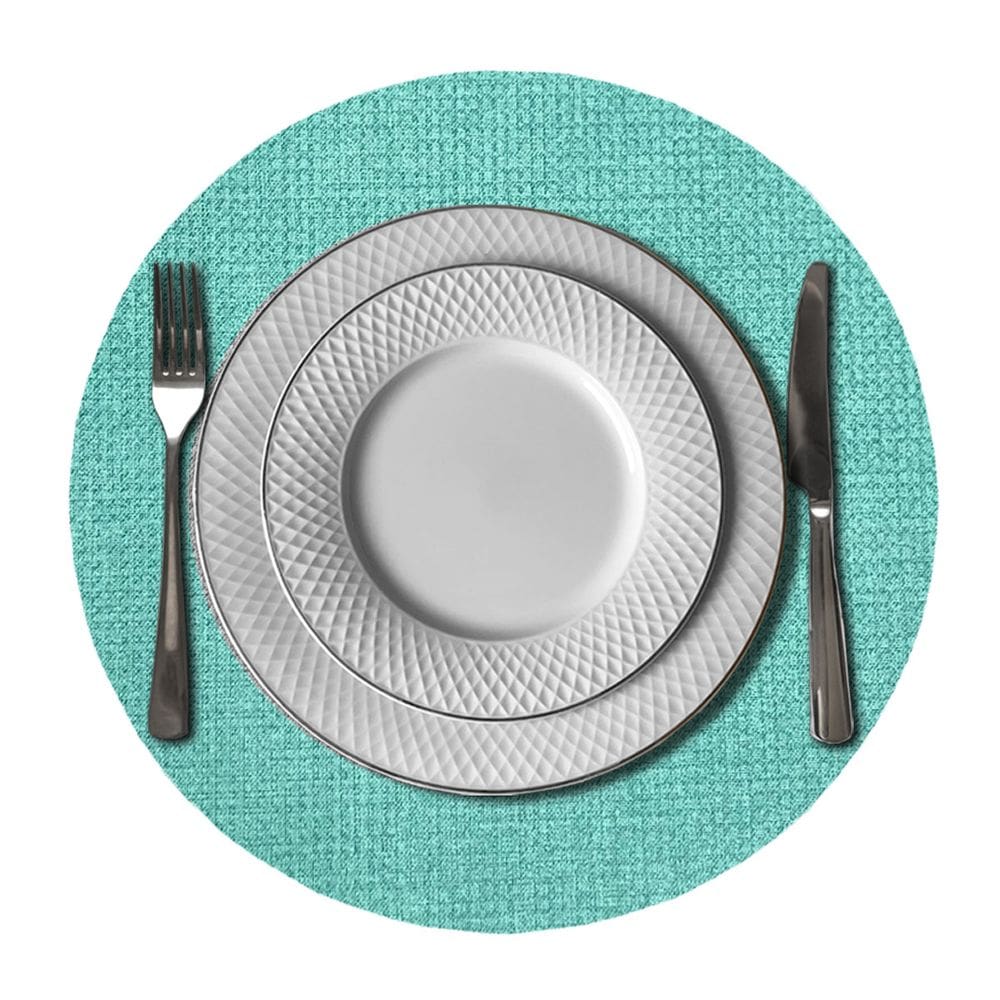 6 Jogo Americano Redondo Sousplat Mesa Posta Luxo Vie Vdt