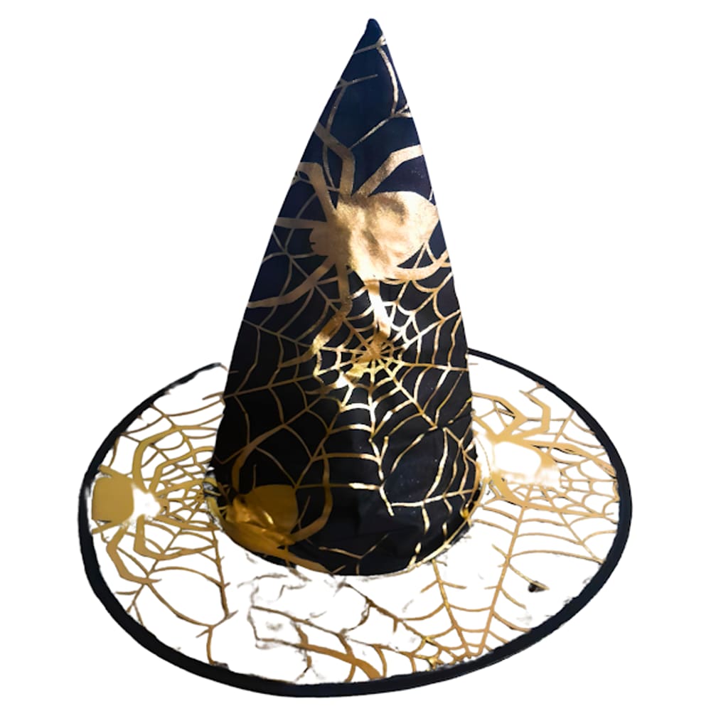 Chapéu De Bruxa Halloween Com Aranhas Para Festas a Fantasia