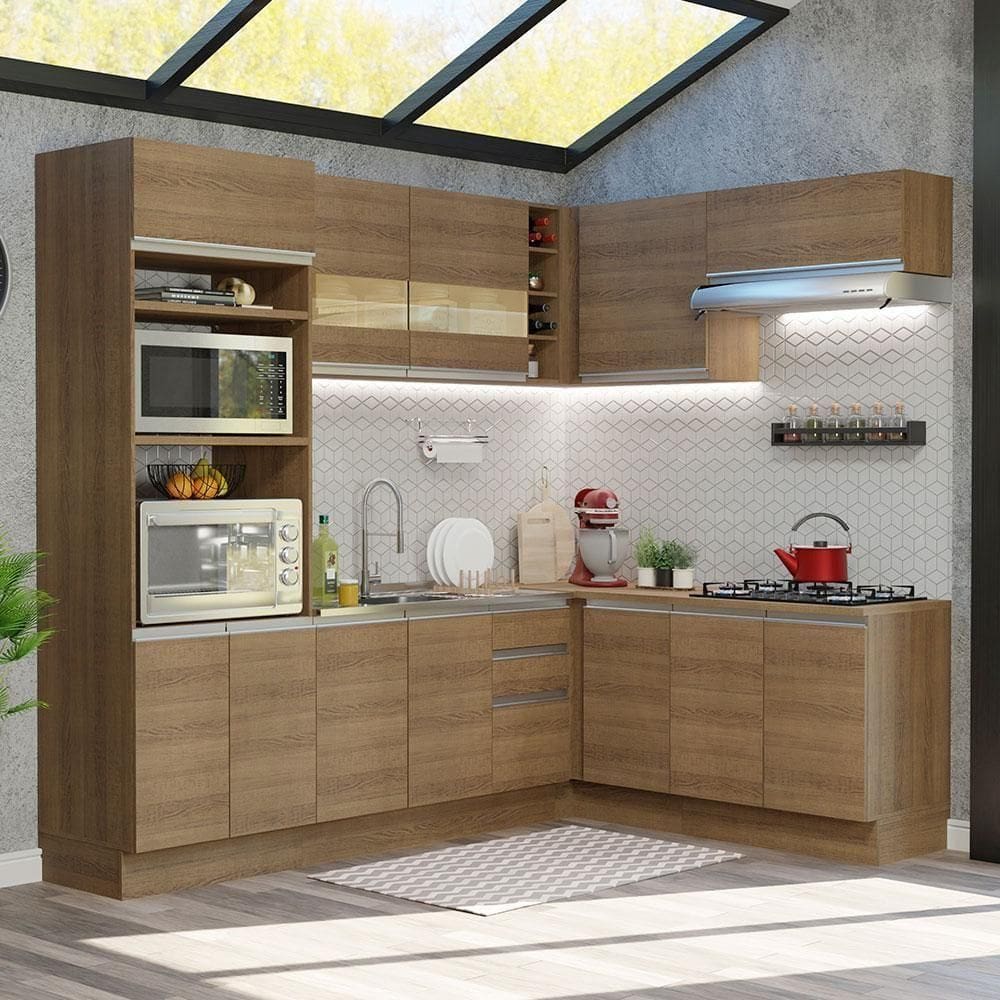 Cozinha Completa 419001 Com Armário E Balcão RusticRustic