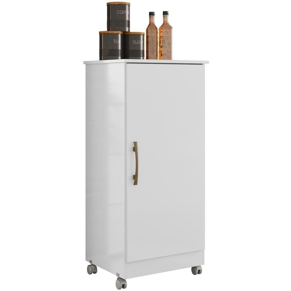 Armário Multiuso Com Porta 9964 Branco Moval Branco