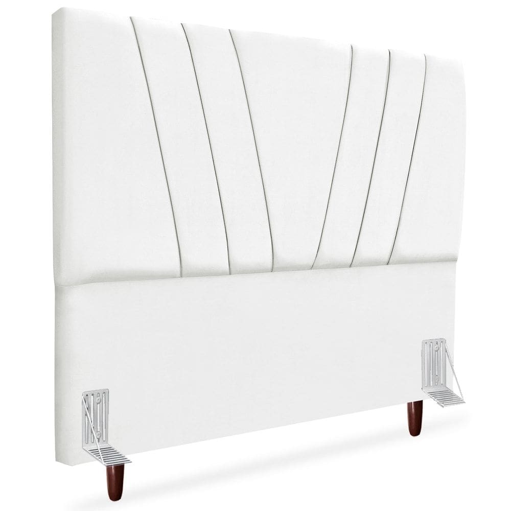 Cabeceira Queen 160cm Bell Suede Branco RM