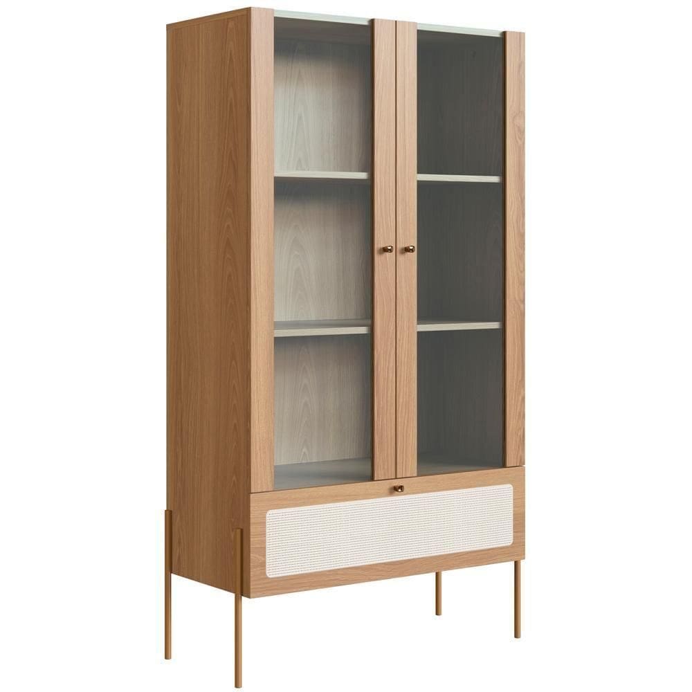Cristaleira 2 Pt Vidro 1 Gvt Pes Metal 28963 Hanover Artesano Hanover