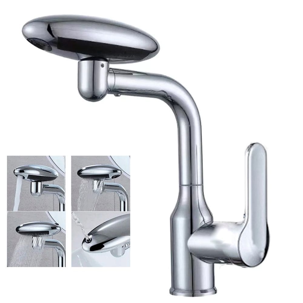 Torneira Monocomando Cozinha Banheiro Agua Quente Fria Rotaçao 360 Graus Quatro Jatos de Agua Misturador Mesa Bancada Luxo Moderno