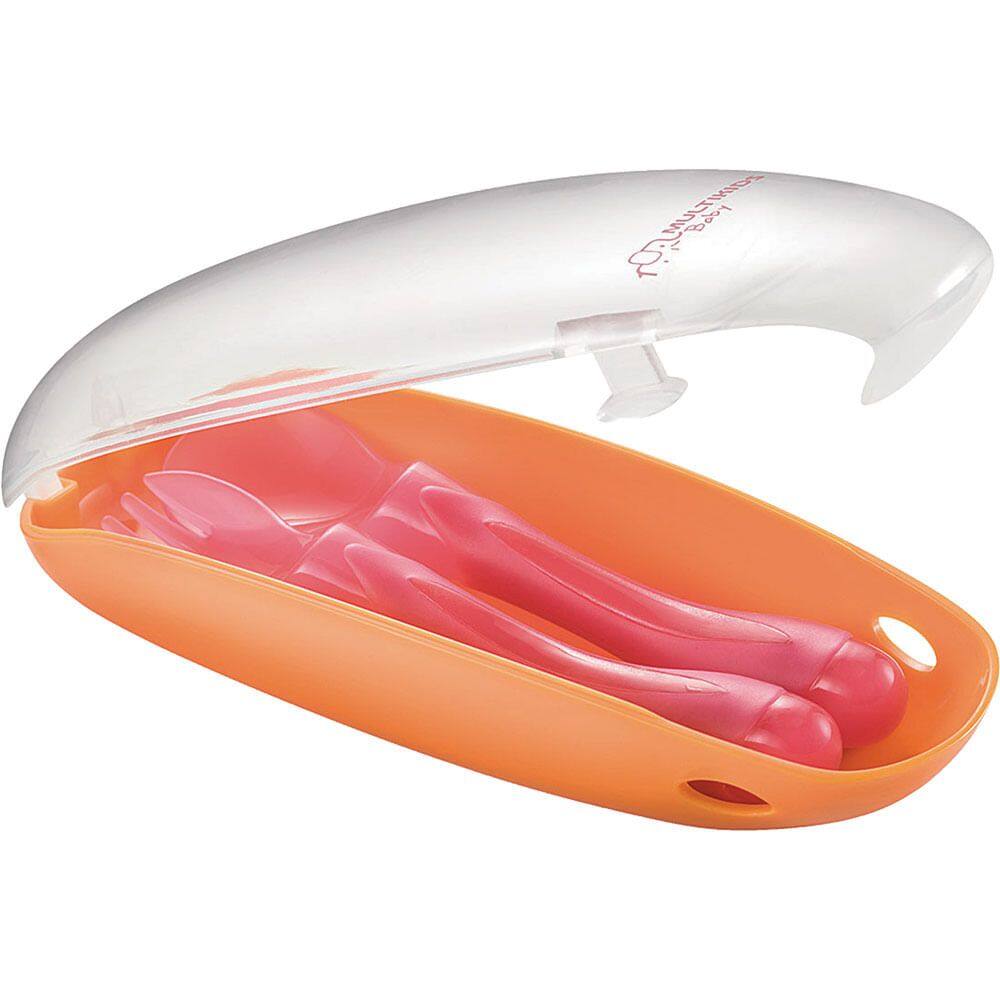 Colher e Garfo com Estojo Multikids Funny Meal BB072 Menina