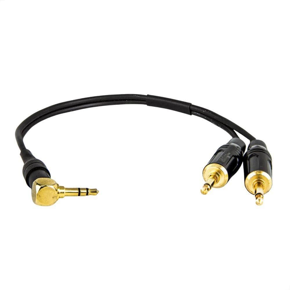 Cabo Adaptador P2 90° Graus Para 2 P2 Mono - 20 Cm