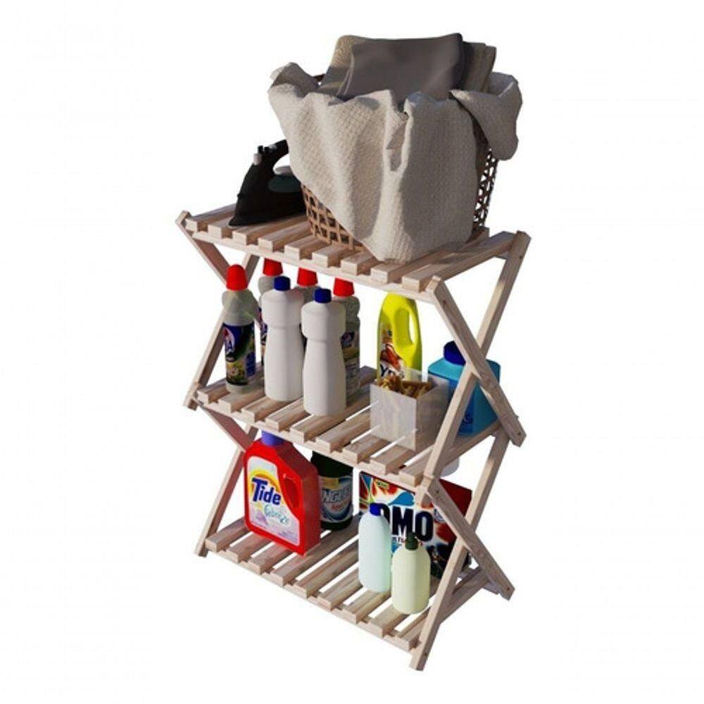 Estante Porta Temperos Organizadora Pinus Cor Natural