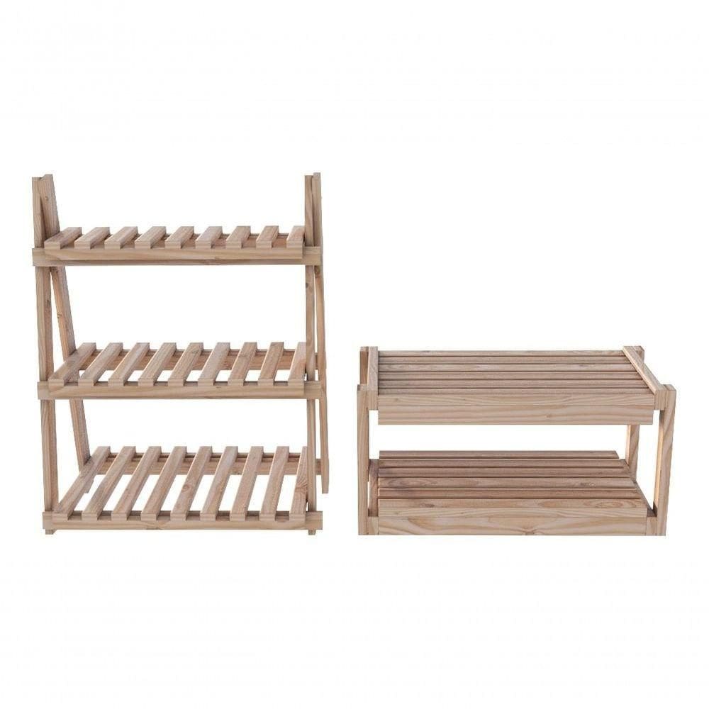Kit Porta Sapatos Em Prateleiras De Madeira Decorativa Treliça E Organizador Aparador Moderno Sala D