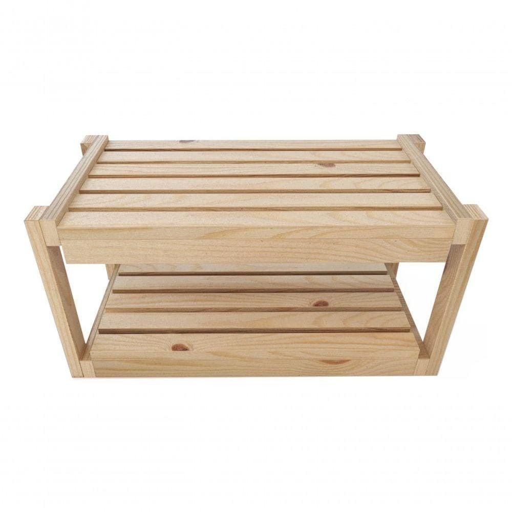 Kit Cabideiro Pendurador De Panelas/Panos Madeira Pinus E Prateleiras Organizadoras Multi Cozinha Ár
