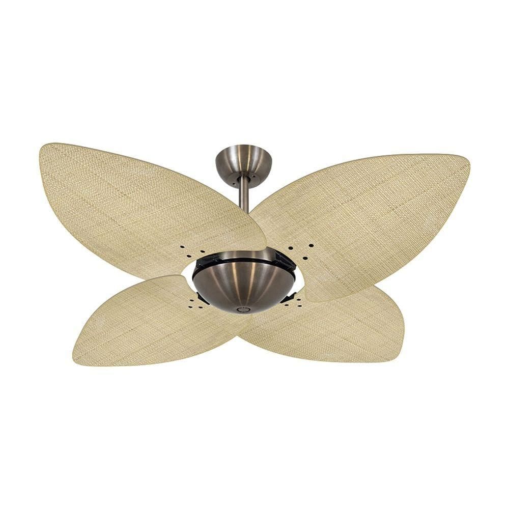 Ventilador De Teto Bronze Office 4 Pás Palmae Natural 220v