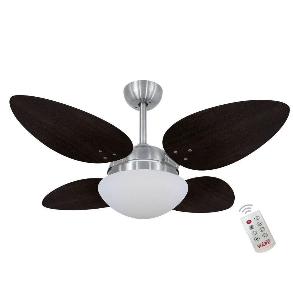 Ventilador Volare Petalo Quad Tabaco 220v E Controle Remoto