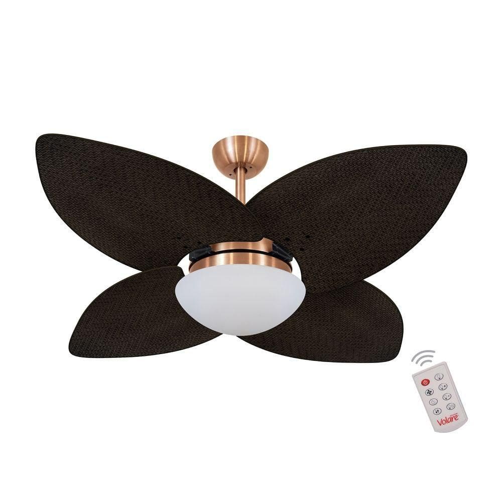 Ventilador De Teto 4 Pás Palmae Tabaco 220v C/ Controle