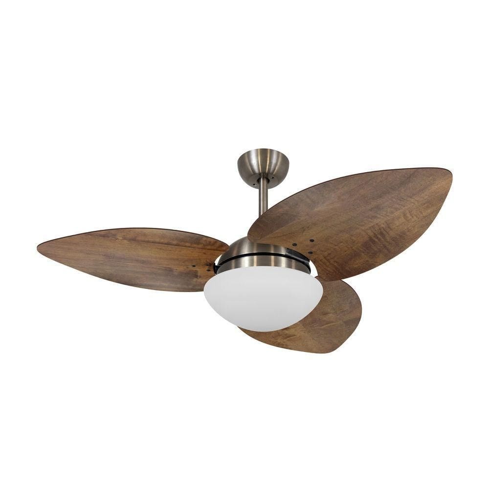Ventilador De Teto Dormamu Bronze 3 Pás Rádica Imbuia 127v