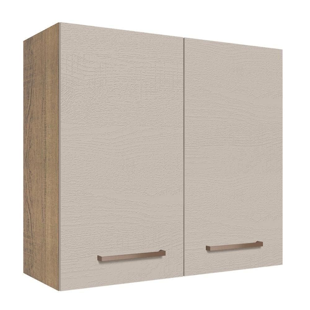 Armário Aéreo 70 Cm 2 Portas Agata Madesa Rustic/crema
