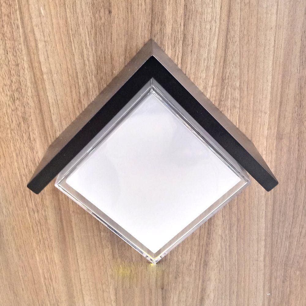 Hevvy Arandela Led 12w 4200k Quad Preta O-2460-12pt42k