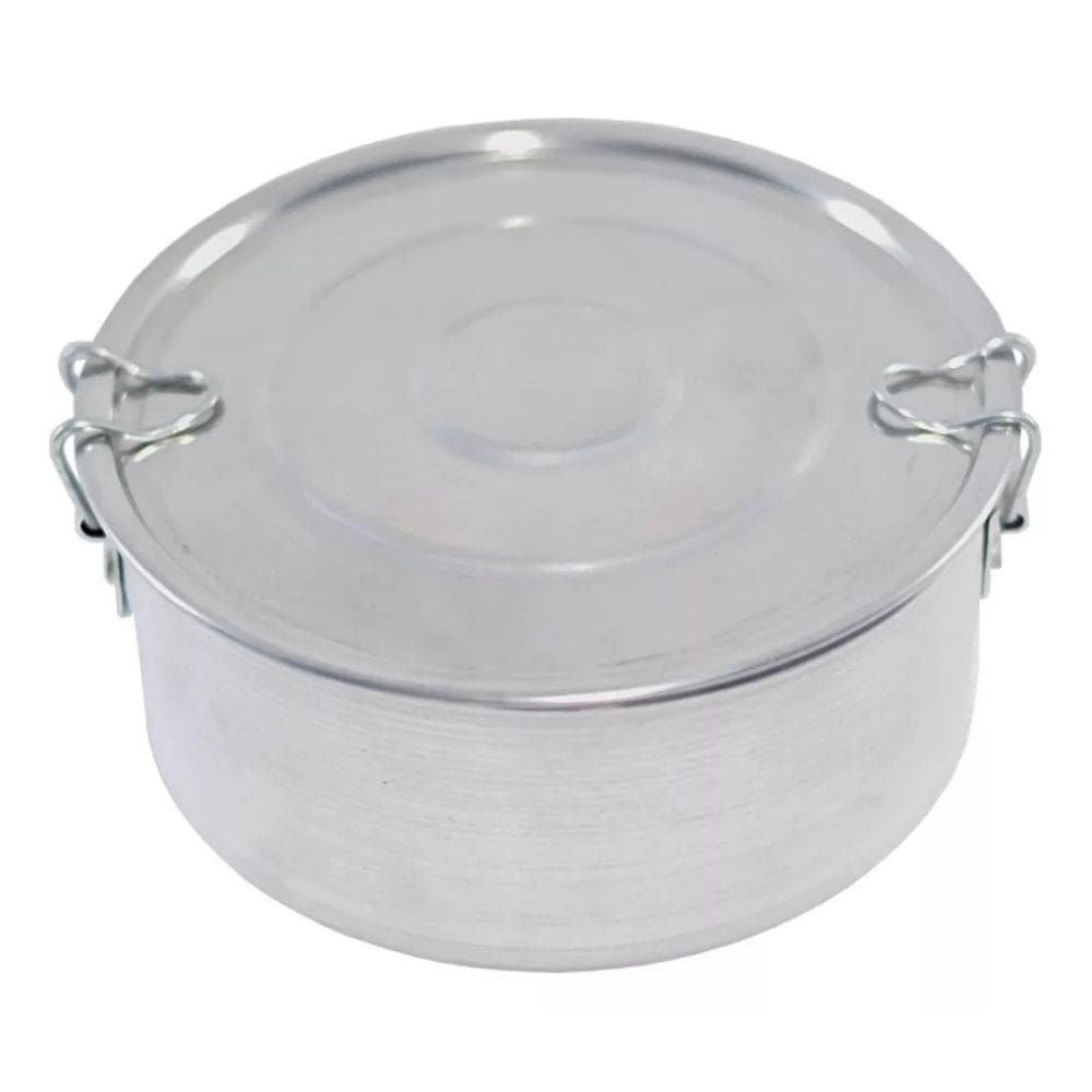 Marmita Redonda Em Alumínio Com Tampa Trava N18 1,7lts