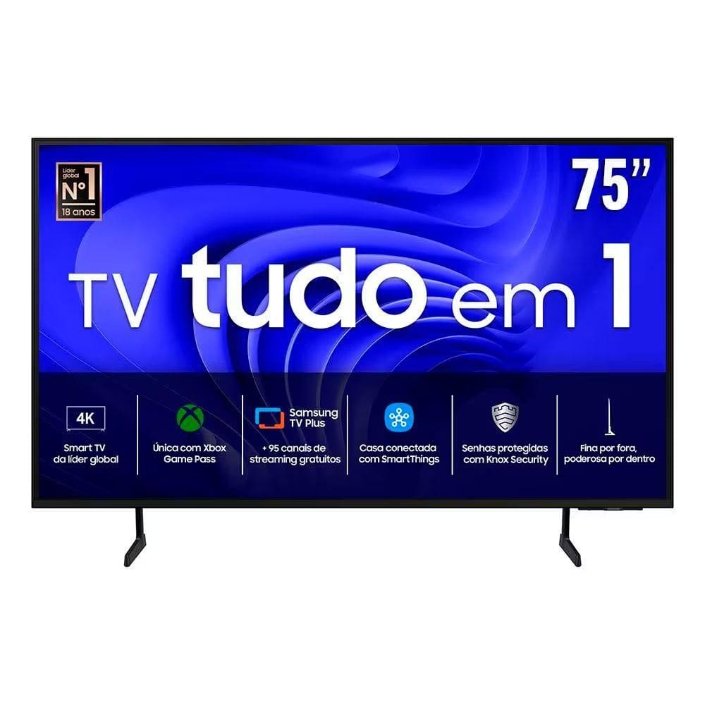 Smart TV 75 Samsung  UHD Crystal 4K 60Hz WIFI UN75DU7700GXZD