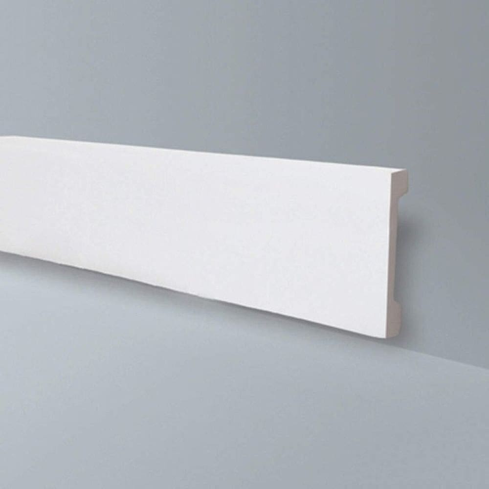 Kit com 5 Barras Rodapé Gart de Poliestireno Wb15 18mmx15cm Metro Linear 7,32m Branco