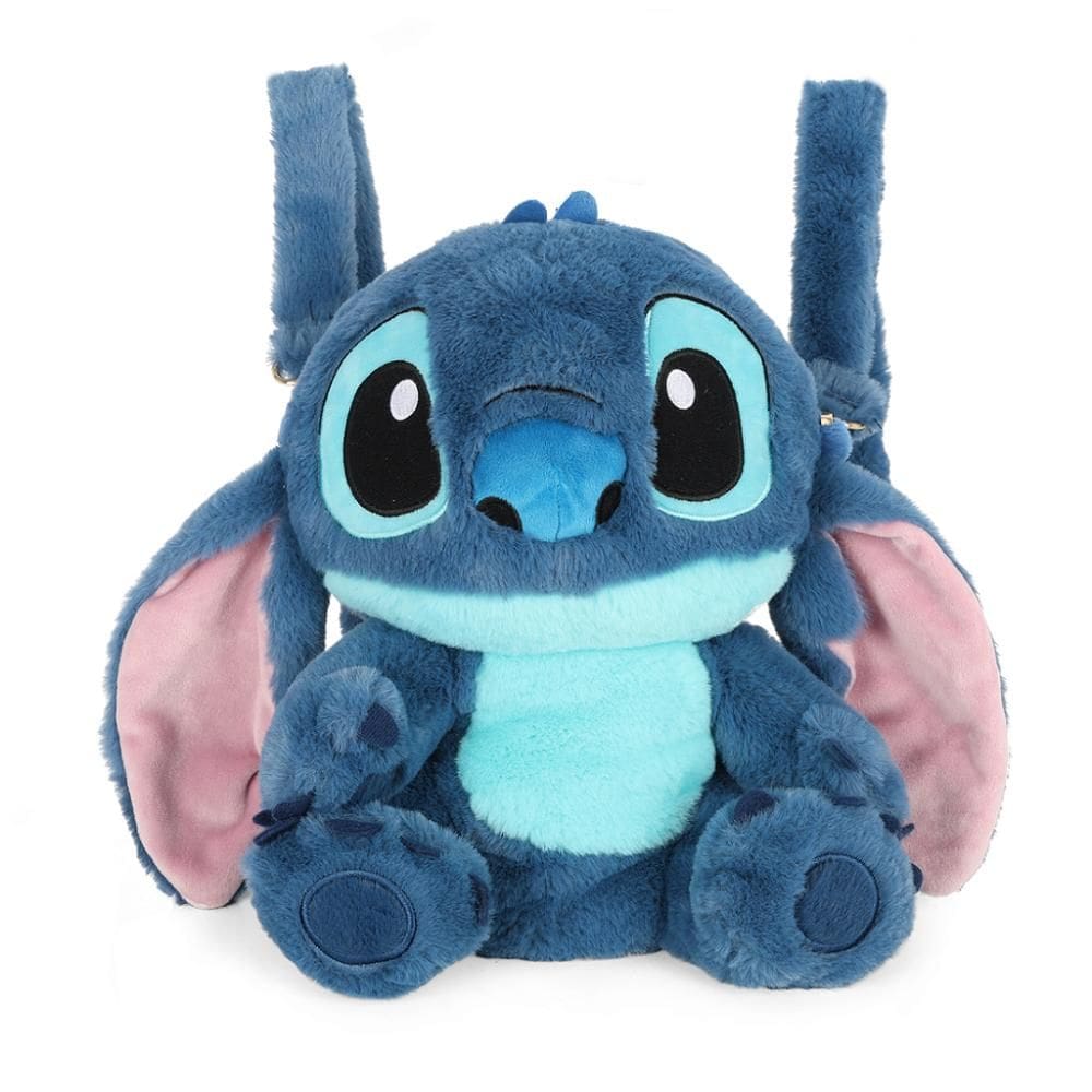 Mochila Bolsa Luxcel Stitch de Pelúcia Azul