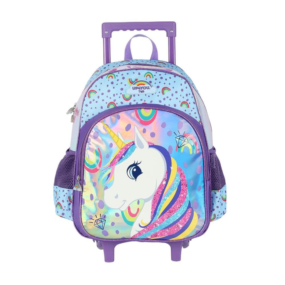 Mochila de Rodinhas Sem Alça Luxcel Up4You Unicórnio Violeta
