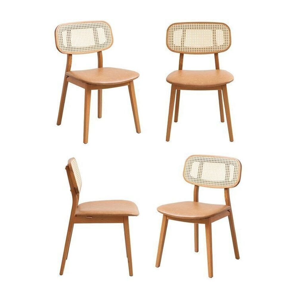Kit 4 Cadeiras Madeira Maciça Liz Cabecasa Madeiramadeira Caramelo