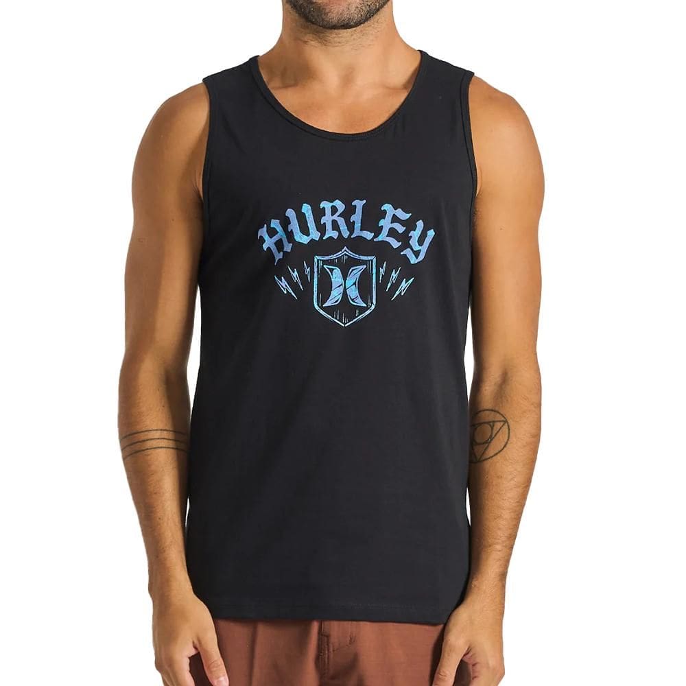 Regata Hurley Brasão SM25 Masculina Preto