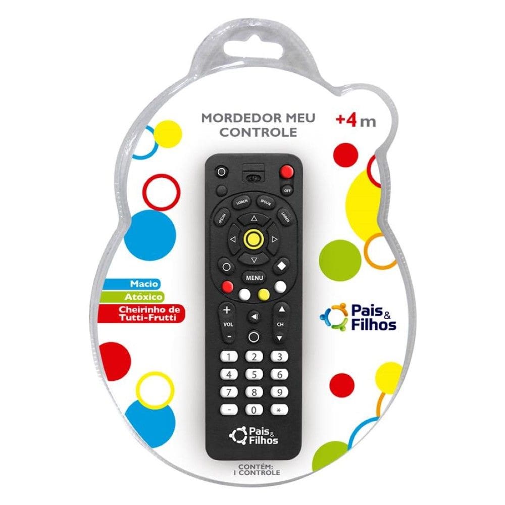 Mordedor Infantil Meu Primeiro Controle Remoto Brinquedo pedagógico - Pais e Filhos