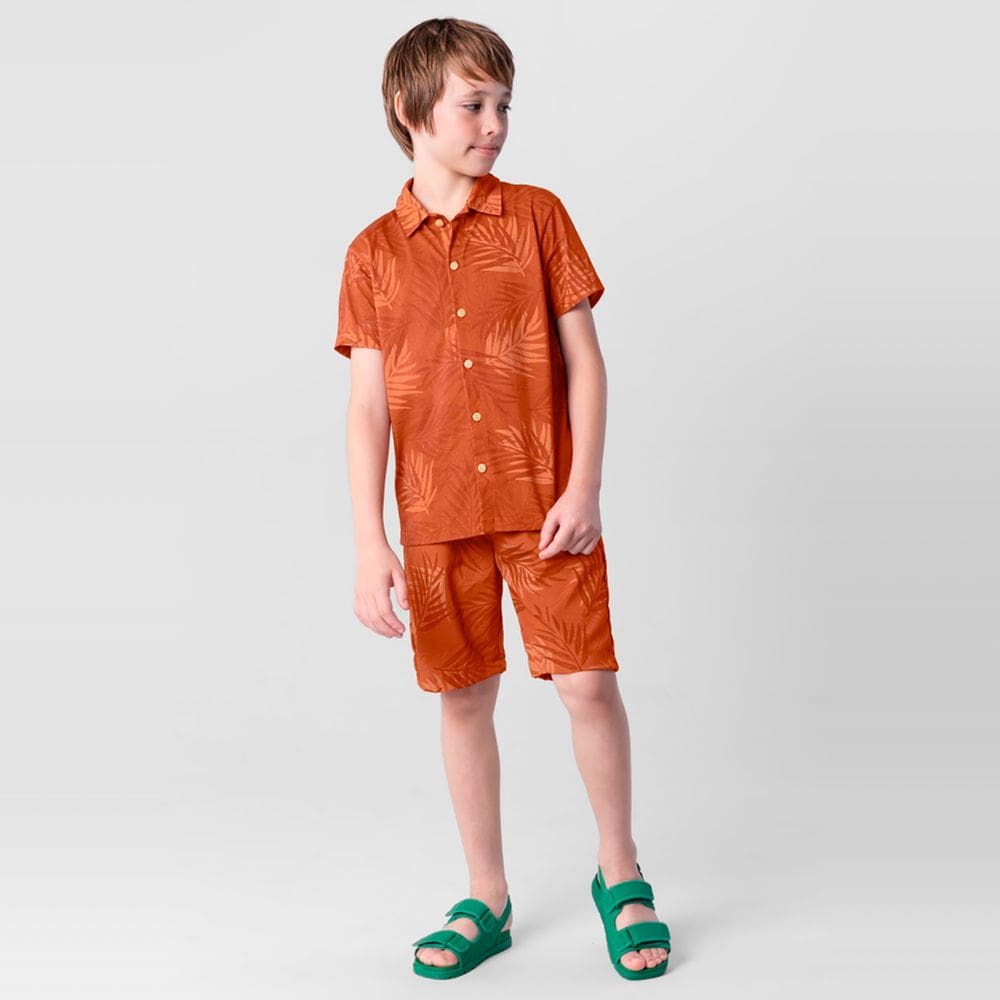 Camisa infantil menino estampada Brandili