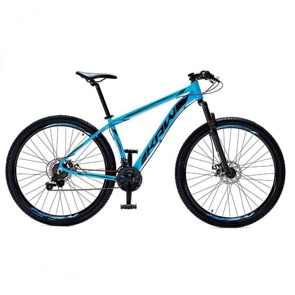 Bicicleta Aro 29 Krw Alumínio 27 Vel Freio A Disco Suspensão Dianteira S7 15.5 Azul-Preto